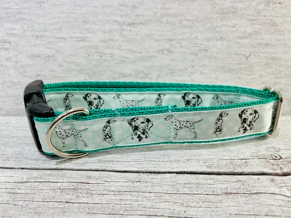 Green Spotty Dalmatian Ribbon Collar Exclusive