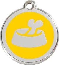 Red Dingo Enamel Bone in Bowl Personalised Pet ID Tag 11