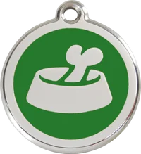 Red Dingo Enamel Bone in Bowl Personalised Pet ID Tag 4