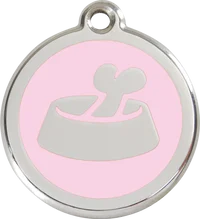 Red Dingo Enamel Bone in Bowl Personalised Pet ID Tag 10