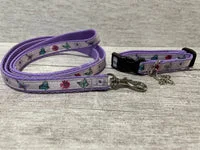 Butterfly and Flowers Cat Collar 2