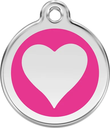 Red Dingo Personalised Enamel Heart Pet ID Tag