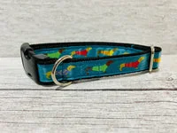 Teal Dachshund Daxie Jumper Dog Collar 1