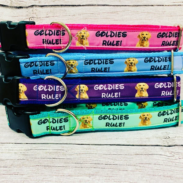 Goldies Rules Dog Collar