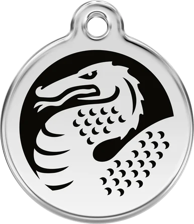 Red Dingo Dragon Enamel Pet ID Tag
