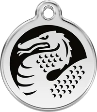 Red Dingo Dragon Enamel Pet ID Tag 1
