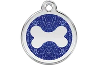 Red Dingo Personalised Glitter Enamel Bone Pet ID Tag 4