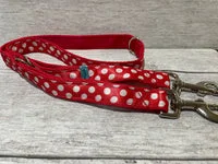Red Polka Dot Ribbon Dog Lead 4