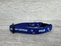 Personalised Custom Name Retro Puppy/Small Dog Collar 2