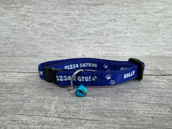 Personalised Custom Name Retro Puppy/Small Dog Collar