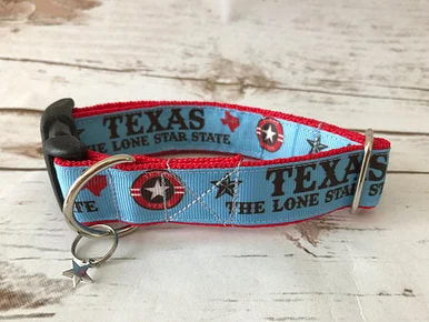 Texas The Lone Star State TX Dog Collar