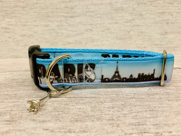 Paris Skyline Dog Collar