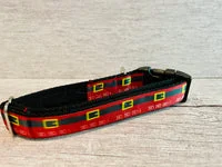 Santa Belt Ho Ho Ho Christmas Themed Dog Collar 3