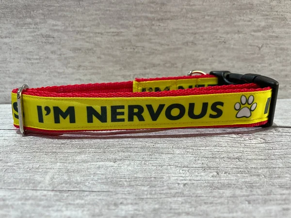 I'm Nervous Alert Dog Collar