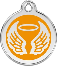 Red Dingo Angel Wings Personalised Enamel Pet ID Tag 7