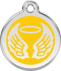 Red Dingo Angel Wings Personalised Enamel Pet ID Tag 10