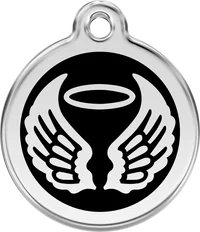 Red Dingo Angel Wings Personalised Enamel Pet ID Tag 4