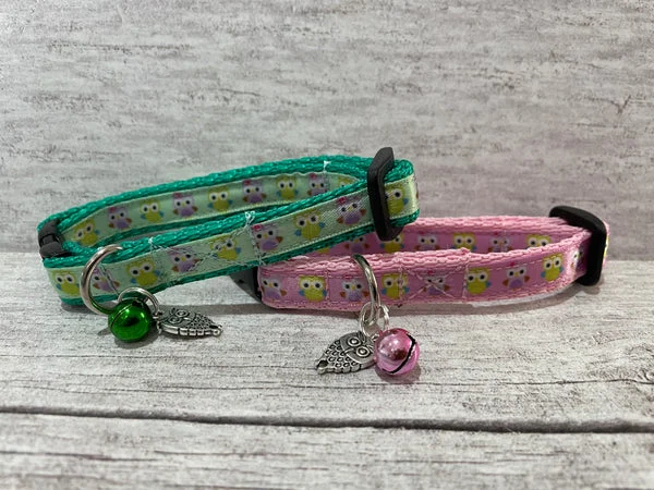 Owl Print Puppy/Small Dog Collar
