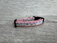 Pastel Checker Daisy Dog Collar 4