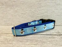 Blue Snowman Christmas Dog Collar 3