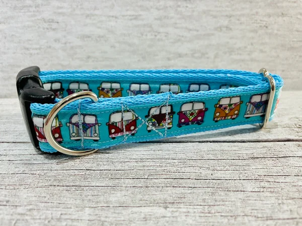 Blue Campervans Dog Collar