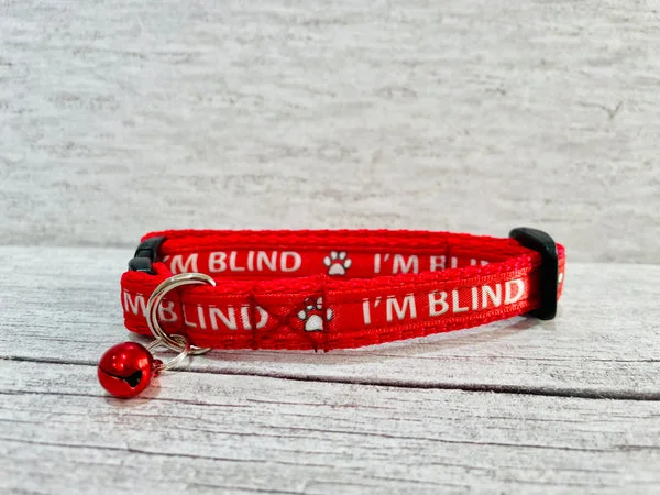 I'm Blind Cat Blind Cat Collar