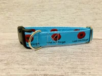 Blue Poppies Lest We Forget Dog Collar 4