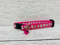 Halloween Skull Puppy & Small Dog Collar - Handmade in the UK 3