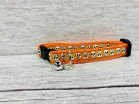 Halloween Skull Puppy & Small Dog Collar - Handmade in the UK 4