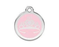 Personalised Red Dingo Enamel Crown Pet ID Tag 8
