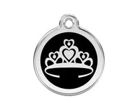 Personalised Red Dingo Enamel Crown Pet ID Tag 5