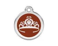 Personalised Red Dingo Enamel Crown Pet ID Tag 7