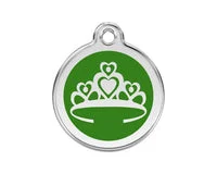 Personalised Red Dingo Enamel Crown Pet ID Tag 3