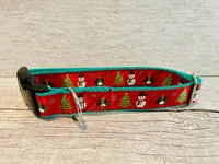 Christmas Dog Lead - Snowman, Penguin & Xmas Tree Festive Design 2