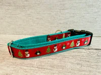 Christmas Dog Lead - Snowman, Penguin & Xmas Tree Festive Design 3