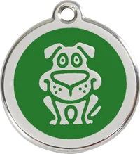 Personalised Red Dingo Enamel Dog ID Tag 1