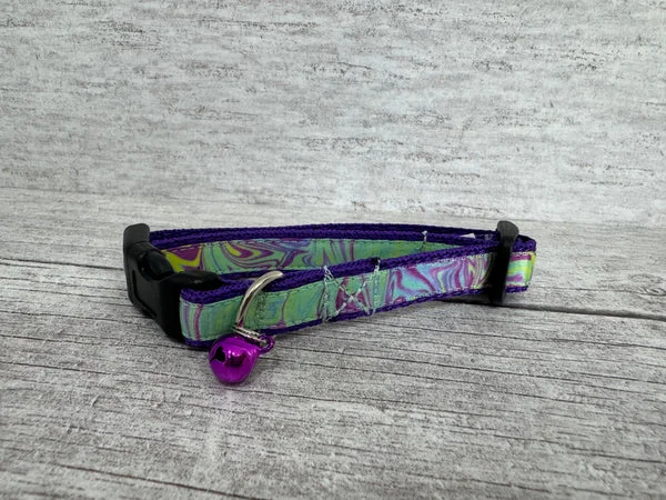 Iridescent Swirls Cat Collar