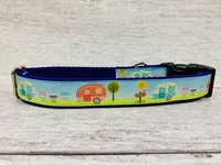 Handmade Caravan Holiday Camping Dog Collar 13