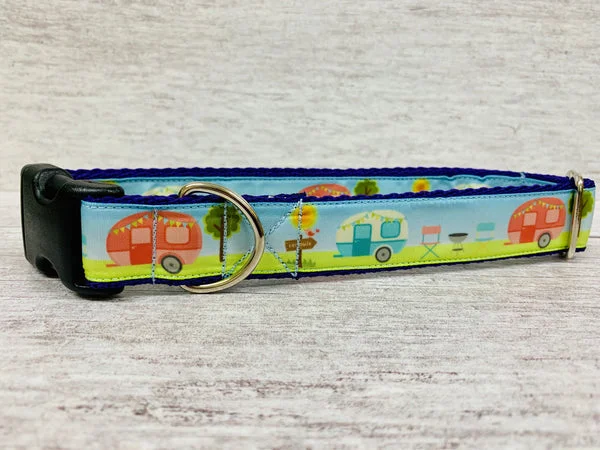 Handmade Caravan Holiday Camping Dog Collar
