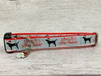 Labrador Santa's Little Helper Christmas Themed Dog Collar 3