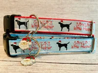 Labrador Santa's Little Helper Christmas Themed Dog Collar 1