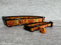 Pumpkin Autumn Acorn Leaf Puppy/Small Dog Collar 1