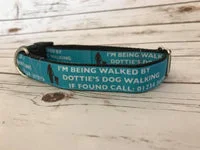 Personalised Dog Walker Collar - Call if Found 1