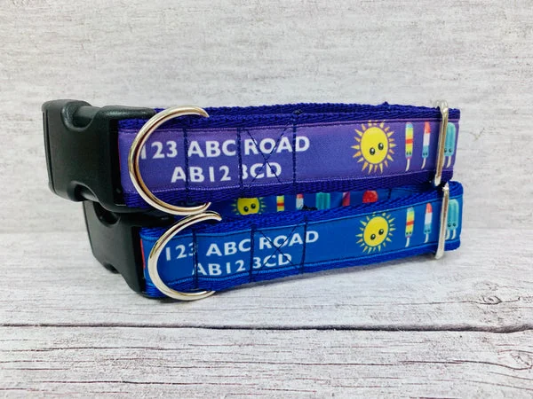 Ice Cream & Lolly Personalised Dog Collar