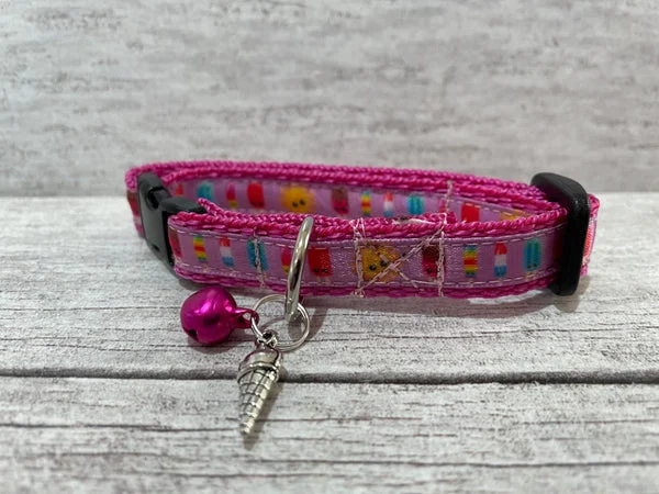 Ice Lolly Cat Collar - Handmade Summer Ice Cream Print