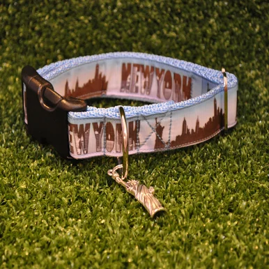New York Skyline Dog Collar