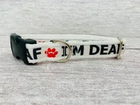 I'm Deaf with Paw Print - Deaf Alert Dog Collar 2