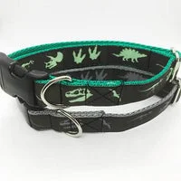 Green Jurassic Dinosaur Skeleton Bones Dog Collar 8
