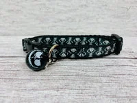 Halloween Skeleton Puppy & Small Dog Collar - Handmade in the UK 3