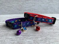 Space Cat Collar - Galaxy & Planet Design 2